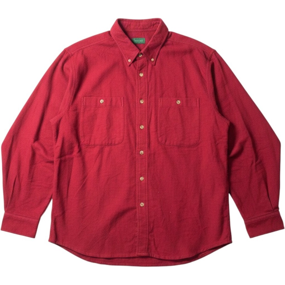 Scandia Woods Flannel Shirt Red Button Down Long‎ Sleeve Heavy Cotton XL Mens